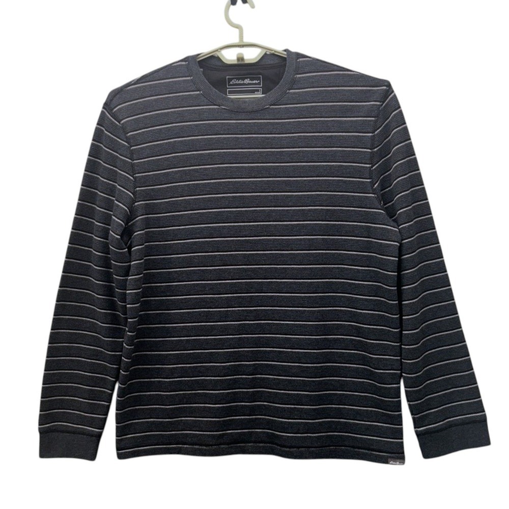 Eddie Bauer Waffle Knit Thermal Shirt‎ Black Large